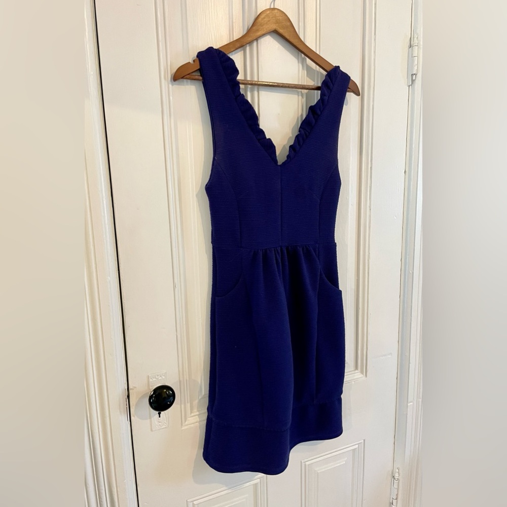 Anthropologie Maeve Comfy Indigo Blue Dress (with pockets!)
